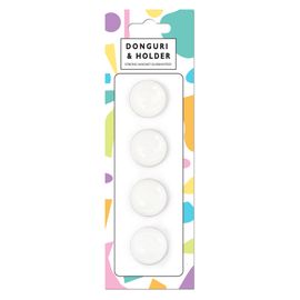 [FOBWORLD] DONGURI(Droplet) Magnet Holder 26mm 4Pcs _ Colorful Droplet Round Magnetic Holder, Locker Refrigerator Whiteboard Magnets for School Office Home _ Made in Korea