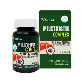 [Oronia] New Milk Thistle Complex 90 Capsules_Liver Health, B Vitamins, Health Supplements, Nutritional Supplements_Made in Canada