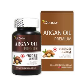 [Oronia] Argan Oil 120 Capsules_Cold Pressed, Extra Virgin, Omega-3, Vitamin, Nourishment_Made in Canada