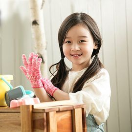 [Boaz] cotton dye kids gloves 10~13 years old, senior grades (yellow, green, blue, pink)_Elementary school, children, hands-on learning, gloves_Made in Korea