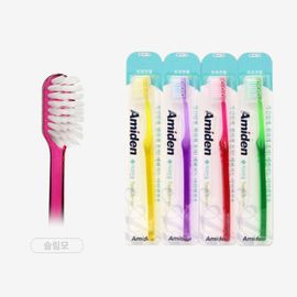 [Amiden] Plus Functional Toothbrush 1EA – Slim Bristles for Weak Gums, Dentist-Recommended, Premium DuPont Bristles - Made in Korea