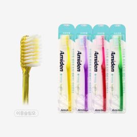 [Amiden] Plus Functional Toothbrush 1EA – Double Slim Bristles for Weak Gums, Dentist-Recommended, Premium DuPont Bristles - Made in Korea