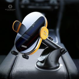 [MOMOTO] P1_Motion detection, Wireless Smart Car Charger Mount, Auto slide Clip, 360-degree rotation, Options for Dashboard, Air Vent, Windshield, Auto reminder