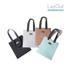 [LayOut] ECO Bag, Large Size FELT Shoulder Bag Handbag Casual Tote _ Made in Korea
