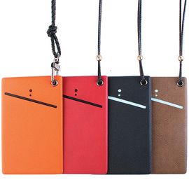 [WOOSUNG] Dokdo simple necklace type card wallet- handmade genuine leather storing pocket wallet - Made in Korea
