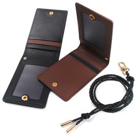 [WOOSUNG] Dokdo cowhide folding necklace card wallet-handmade genuine leather storing pocket wallet-Made in Korea