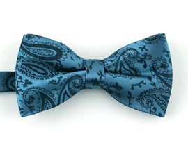 [MAESIO] BOW7244 BowTie Paisley blue _ Pre-tied bow ties Formal Tuxedo for Adults & Children, For Men Boys, Business Prom Wedding Party, Made in Korea