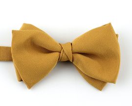 [MAESIO] BOW7251 BowTie Solid Mustard_ Pre-tied bow ties Formal Tuxedo for Adults & Children, For Men Boys, Business Prom Wedding Party, Made in Korea