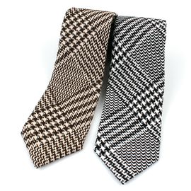 [MAESIO] KCT0114 Fashion Hound Check NeckTie 8cm 2Color _ Men's Tie, Business Office Look, Wedding Party,Made in Korea,