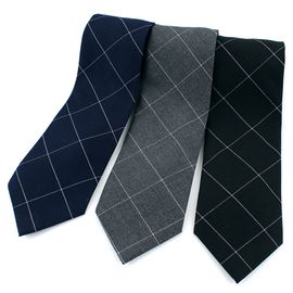 [MAESIO] KCT0129 Fashion Check NeckTie 8cm 3Color _ Men's Tie, Business Office Look, Wedding Party,Made in Korea,