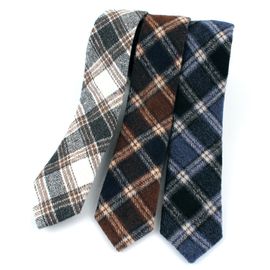 [MAESIO] KCT0165 Fashion Check Slim NeckTie 6cm 3Color _ Men's Tie, Business Office Look, Wedding Party,Made in Korea,
