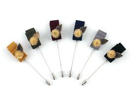 [MAESIO] BTN9040 Boutonniere _ Boutonniere for Men with Pins, Groom and Best Man Boutonniere for Wedding Ceremony Anniversary, Formal Dinner Party, Made in Korea