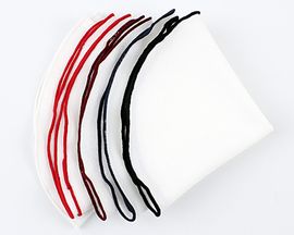 [MAESIO] KHC8507 Handkerchief White(Round_ Men's Handkerchief Mens Pocket Squares, Made in Korea