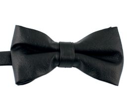 [MAESIO] BOW7111  BowTie   leather Solid_ Pre-tied bow ties Formal Tuxedo for Adults & Children,  For Men Boys, Business Prom Wedding Party, Made in Korea