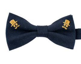 [MAESIO] BOW7113 BowTie  point embroidery  _ Pre-tied bow ties Formal Tuxedo for Adults & Children, For Men Boys, Business Prom Wedding Party, Made in Korea