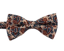 [MAESIO] BOW7142 BowTie Paisly Beige_ Pre-tied bow ties Formal Tuxedo for Adults & Children, For Men Boys, Business Prom Wedding Party, Made in Korea