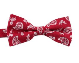 [MAESIO] BOW7148 BowTie Paisly Red_ Pre-tied bow ties Formal Tuxedo for Adults & Children, For Men Boys, Business Prom Wedding Party, Made in Korea