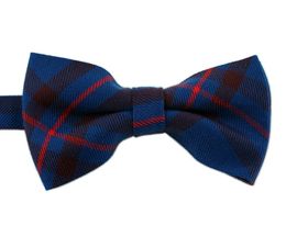 [MAESIO] BOW7149  BowTie Check  Cotton blend Blue_ Pre-tied bow ties Formal Tuxedo for Adults & Children, For Men Boys, Business Prom Wedding Party, Made in Korea