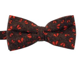 [MAESIO] BOW7174  BowTie Character Wool Cotton Brown_ Pre-tied bow ties Formal Tuxedo for Adults & Children, For Men Boys, Business Prom Wedding Party, Made in Korea