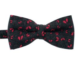 [MAESIO] BOW7176 BowTie  Character  Wool Cotton  Charcol _ Pre-tied bow ties Formal Tuxedo for Adults & Children, For Men Boys, Business Prom Wedding Party, Made in Korea