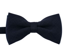 [MAESIO] BOW7179  BowTie Solid Cotton Navy _ Pre-tied bow ties Formal Tuxedo for Adults & Children, For Men Boys, Business Prom Wedding Party, Made in Korea