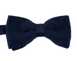 [MAESIO] BOW7185 BowTie Solid knit navy _ Pre-tied bow ties Formal Tuxedo for Adults & Children, For Men Boys, Business Prom Wedding Party, Made in Korea