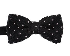 [MAESIO] BOW7195, BowTie Dot knit Black _ Pre-tied bow ties Formal Tuxedo for Adults & Children, For Men Boys, Business Prom Wedding Party, Made in Korea