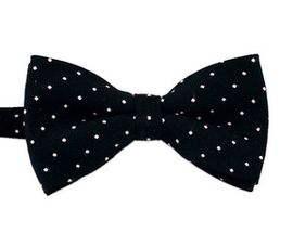 [MAESIO] BOW7201 BowTie Dot  Black  _ Pre-tied bow ties Formal Tuxedo for Adults & Children, For Men Boys, Business Prom Wedding Party, Made in Korea