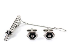 [MAESIO] KPC1043_Tie Clip, Tie Pin and Cufflinks Button for Men, Swarovski cubic, Rhodium Plating _ Made in KOREA