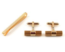 [Maesio] KPC1085_Tie Clip, Tie Pin and Cufflinks Button for Men, Swarovski cubic, Rhodium Plating _ Made in KOREA