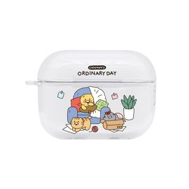 [S2B] Kakao Friends Choonsik Ordinary Day AirPods Pro 2 Clear Slim Case _ Made in KOREA