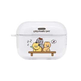[S2B] Kakao Friends Choonsik Ordinary Day AirPods Pro 2 Clear Slim Case _ Made in KOREA