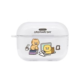 [S2B] Kakao Friends Choonsik Ordinary Day AirPods Pro 2 Clear Slim Case _ Made in KOREA