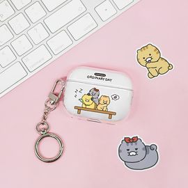 [S2B] Kakao Friends Choonsik Ordinary Day AirPods Pro 2 Clear Slim Case _ Made in KOREA