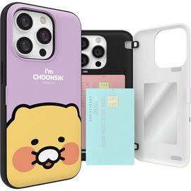 [S2B] Kakao Friends CHOONSIK Magnet Card Case-Smartphone Bumper Card Storage Wallet Pocket iPhone Galaxy Case-Made in Korea