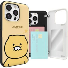 [S2B] Kakao Friends CHOONSIK Basic Magnet Card Case-Smartphone Bumper Card Storage Wallet Pocket iPhone Galaxy Case-Made in Korea