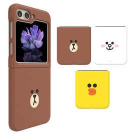 [S2B] LINE FRIENDS Face Galaxy Z Flip 5 Slim Case_Protection, Durability, High Quality Material, LINE Friends Character, Grip_Made in Korea