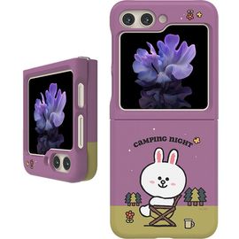 [S2B] LINE FRIENDS Camping Night Galaxy Z Flip 5 Slim Case_LINE Friends Characters, Fashion Items, Smartphone Accessories_Made in Korea