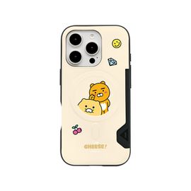 S2B KAKAO FRIENDS Say CHEESE iPhone Card Bumper Case – Card Slot, MagSafe magnet, Wireless Charging - Made in Korea