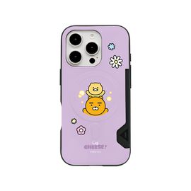 S2B KAKAO FRIENDS Say CHEESE iPhone Card Bumper Case – Card Slot, MagSafe magnet, Wireless Charging - Made in Korea
