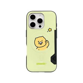 S2B KAKAO FRIENDS Say CHEESE iPhone Card Bumper Case – Card Slot, MagSafe magnet, Wireless Charging - Made in Korea