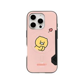 S2B KAKAO FRIENDS Say CHEESE iPhone Card Bumper Case – Card Slot, MagSafe magnet, Wireless Charging - Made in Korea