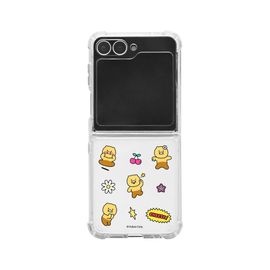 S2B KAKAO FRIENDS Say CHEESE Clear Case Samsung Galaxy Z Filp5 Filp6 – Air cushion corner, Hinge Protection, Durable Sturdy Slim Protective Phone Case - Made in Korea