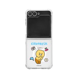 S2B KAKAO FRIENDS Say CHEESE Clear Case Samsung Galaxy Z Filp5 Filp6 – Air cushion corner, Hinge Protection, Durable Sturdy Slim Protective Phone Case - Made in Korea