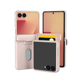 S2B JUST4YOU Skinny Rainbow MagSafe Card Bumper Case Samsung Galaxy Z Filp7 – MagSafe, Card storage, Full-screen tempered glass for full protection & Hinge Protection - Made in Korea