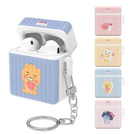 [S2B] Little Kakao Friends Sweet Little Heart AirPods1 AirPods2 Compatibility Carrier Combo Case - Apple Bluetooth Earphones All-in-One Case - Made in Korea