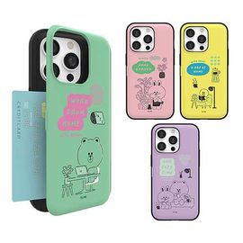 [S2B] Line Friends Home Sweet Home Magnet Card Case_Card Storage, Card Case, Magnetic Lock Door, Convertible Stand_Made in Korea