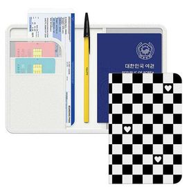 [S2B] Checkerboard Anti-skimming passport case-Passport Wallet Overseas Travel Supplies Travel Gifts-Made in Korea