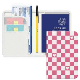 [S2B] Checkerboard Anti-skimming passport case-Passport Wallet Overseas Travel Supplies Travel Gifts-Made in Korea