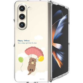 [S2B] Just For You Happy Moon Galaxy Z Fold5 Transparent Slim Case_Impact Protection, Bumper Case, Transparent Case_Made in Korea